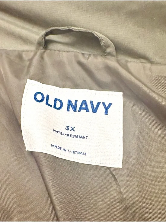 Old Navy Olive Green Long Hooded Trench Coat - Picture 4 of 6